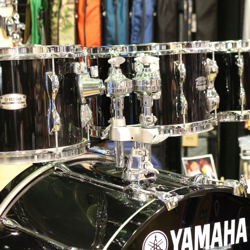 YAMAHA USED 中古 Recording Custom 6pc Drum Kit [22BD，18FT，16FT，13TT，12TT，10TT] - Solid Black 【ハードケース付属】 画像2