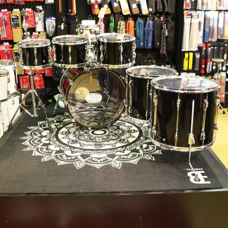 YAMAHA USED 中古 Recording Custom 6pc Drum Kit [22BD，18FT，16FT，13TT，12TT，10TT] - Solid Black 【ハードケース付属】 画像5