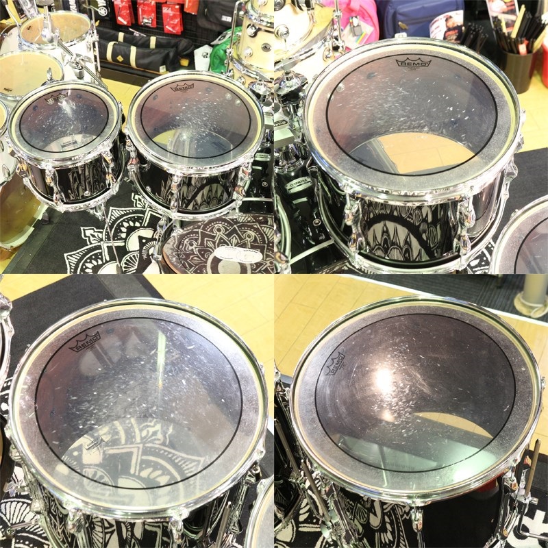YAMAHA USED 中古 Recording Custom 6pc Drum Kit [22BD，18FT，16FT，13TT，12TT，10TT] - Solid Black 【ハードケース付属】 画像9