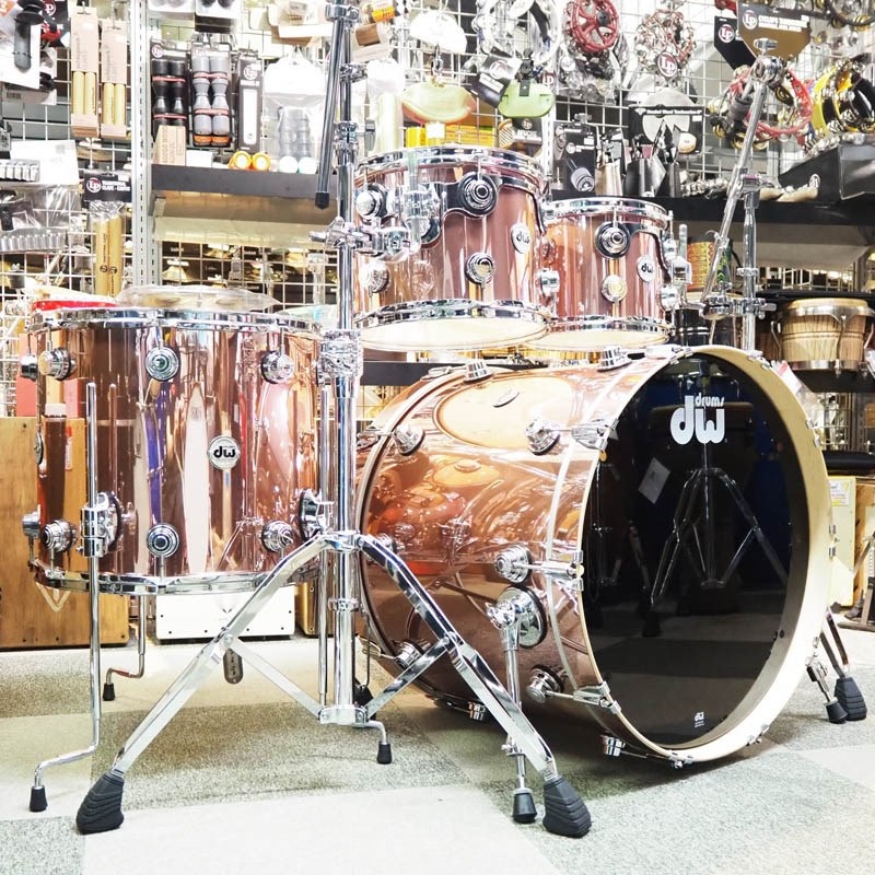 dw 値下げしました！Collector’s Pure Maple 4pc Kit / 333 Shell [22BD，16FT，12&10TT / Rose Copper Finish Ply] 画像1