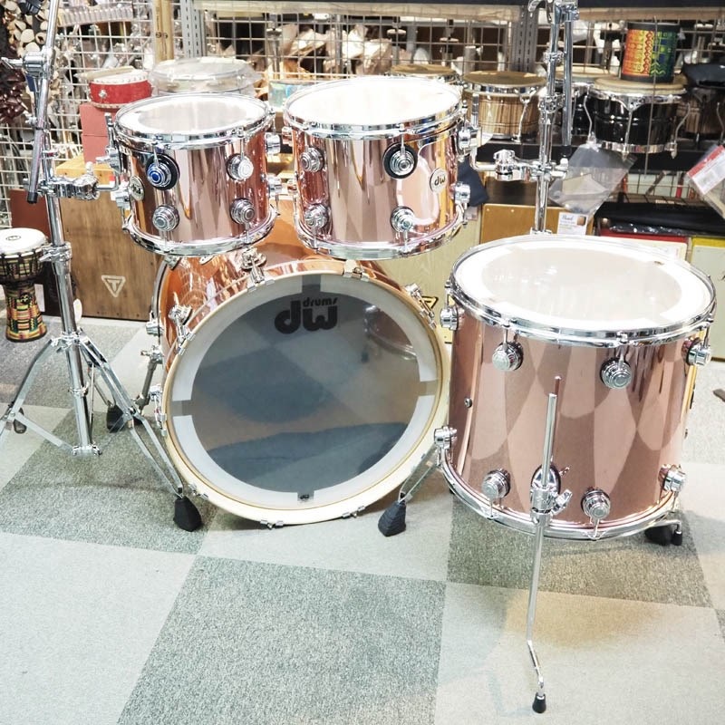dw 値下げしました！Collector’s Pure Maple 4pc Kit / 333 Shell [22BD，16FT，12&10TT / Rose Copper Finish Ply] 画像4