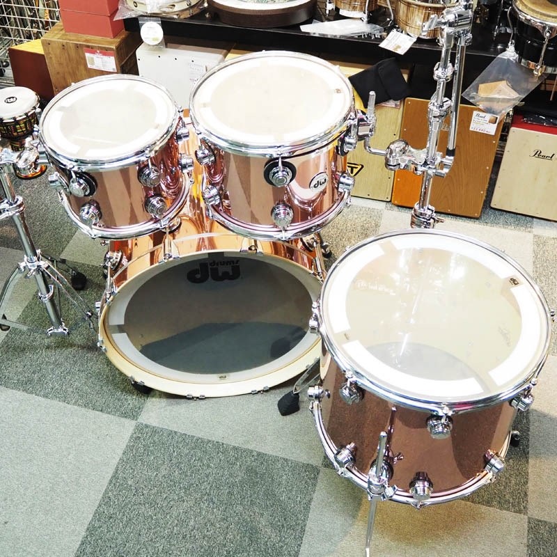dw 値下げしました！Collector’s Pure Maple 4pc Kit / 333 Shell [22BD，16FT，12&10TT / Rose Copper Finish Ply] 画像5