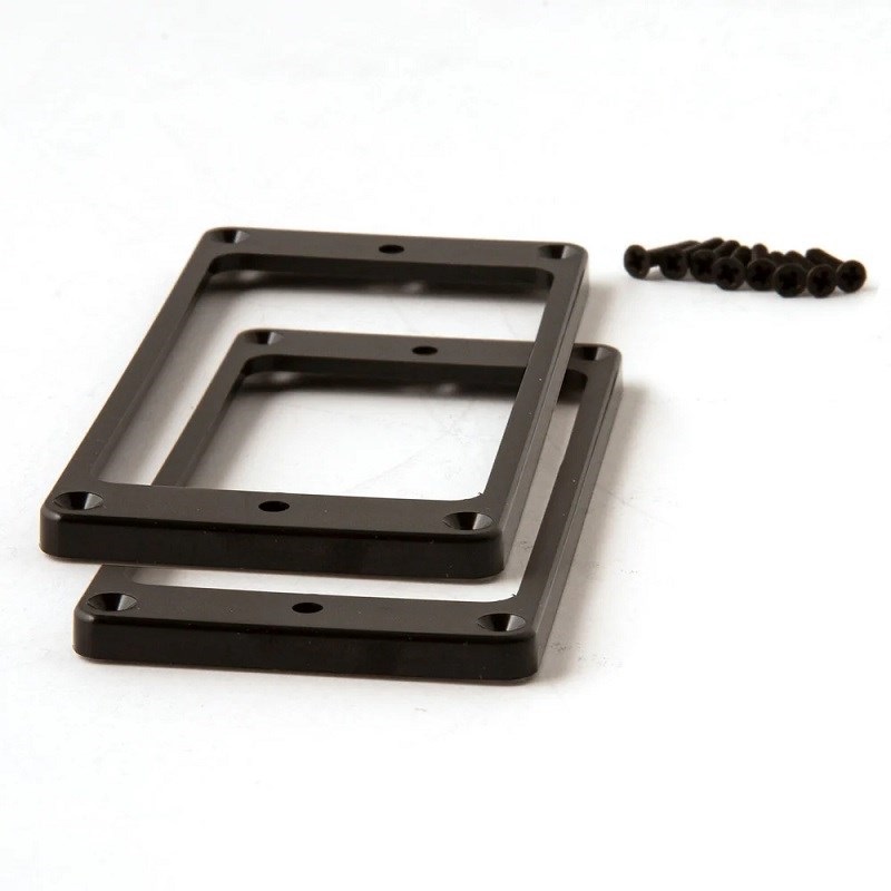 P.R.S. Humbucker Pickup Rings (2)， Straight，Black (Trem Equipped) 画像1