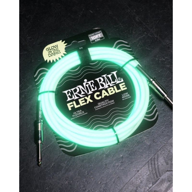ERNIE BALL Flex Cable 20ft S/S (Glow In Dark) [#6437] 画像2