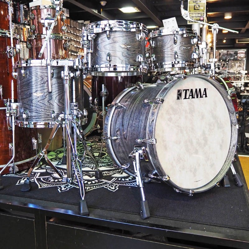 TAMA STAR Walnut 4pc Drum Kit [20BD，14FT，12&10TT] -Satin Charcoal Japanese Sen- 画像1
