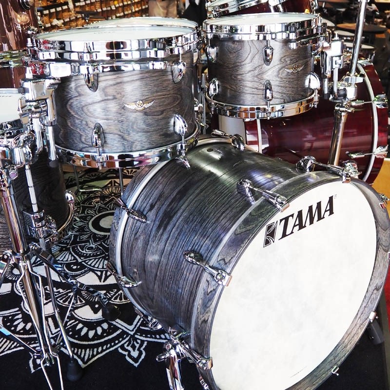 TAMA STAR Walnut 4pc Drum Kit [20BD，14FT，12&10TT] -Satin Charcoal Japanese Sen- 画像4