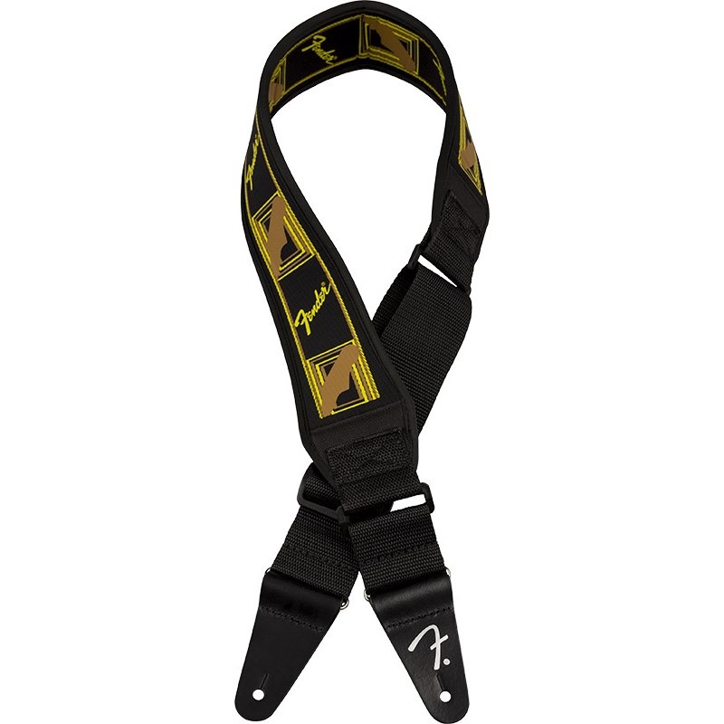 Fender USA SWELL NEOPRENE STRAP BLK/YLW/BRN MONO 2.5(#0990694208) 画像1
