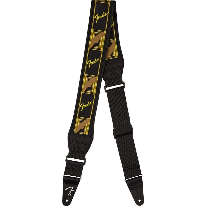 Fender USA SWELL NEOPRENE STRAP BLK/YLW/BRN MONO 2.5(#0990694208) 画像2