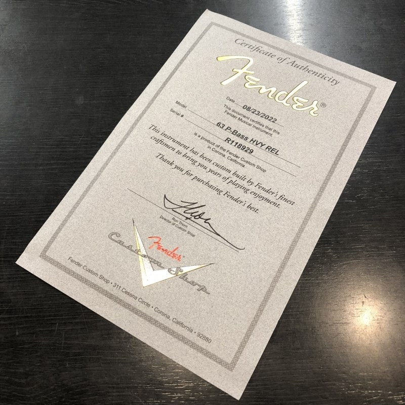 Fender Custom Shop 【USED】 1963 Precision Bass Heavy Relic (3  