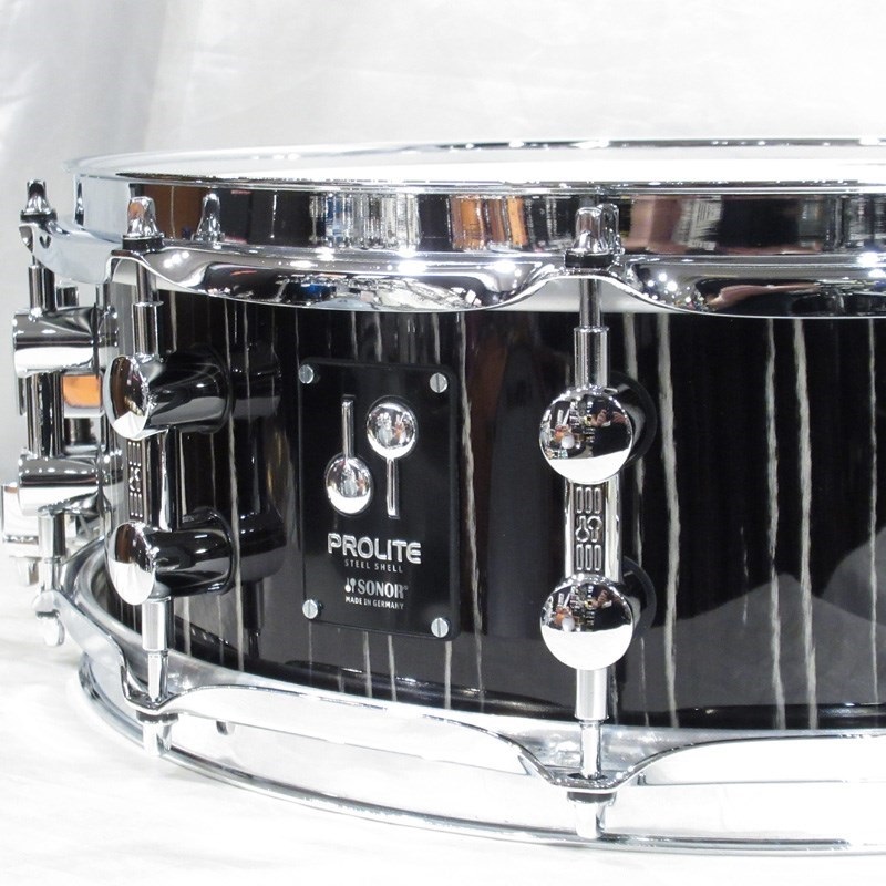SONOR PL-1405SDW EBS [PROLITE Series Maple 14''×5'' / 2.3mm Power Hoop - エボニー・ホワイト・ストライプ] 画像1