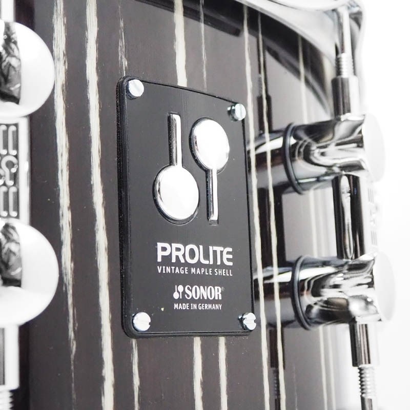 SONOR PL-1406SDW EBS [PROLITE Series Maple 14×6 / 2.3mm Power Hoop - エボニー・ホワイト・ストライプ] 画像2