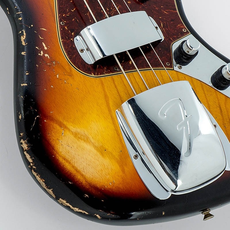 Fender Custom Shop 2024 Custom Collection Time Machine 1961 Jazz Bass Heavy Relic (Super Faded/Aged Bleached 3 Color Sunburst) 画像9