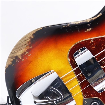 Fender Custom Shop 2024 Custom Collection Time Machine 1961 Jazz Bass Heavy Relic (Super Faded/Aged Bleached 3 Color Sunburst) 画像8