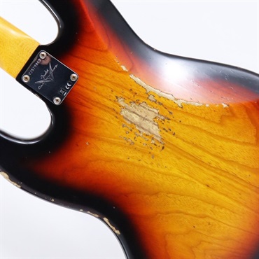Fender Custom Shop 2024 Custom Collection Time Machine 1961 Jazz Bass Heavy Relic (Super Faded/Aged Bleached 3 Color Sunburst) 画像9