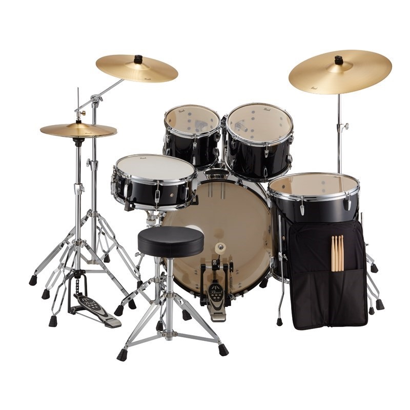 Pearl RS525SCWN/C #31 + PPB-KCP5 [ROADSHOW シンバル付ドラムフルセット - ジェットブラック]【純正ドラムマット付属】 画像1