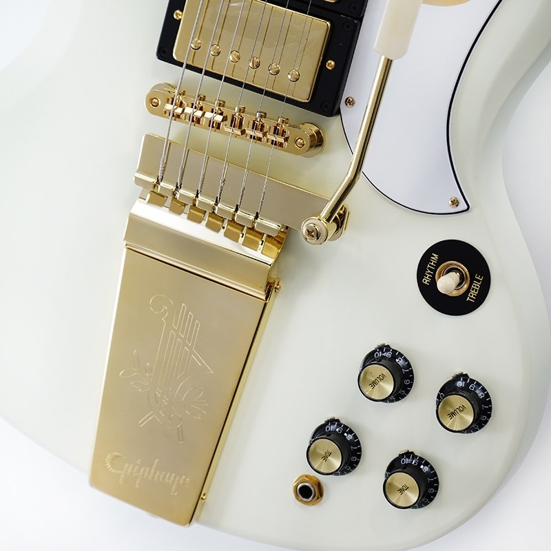 Epiphone Inspired by Gibson Custom Shop 1963 Les Paul SG Custom With Maestro Vibrola (Classic White) 画像4