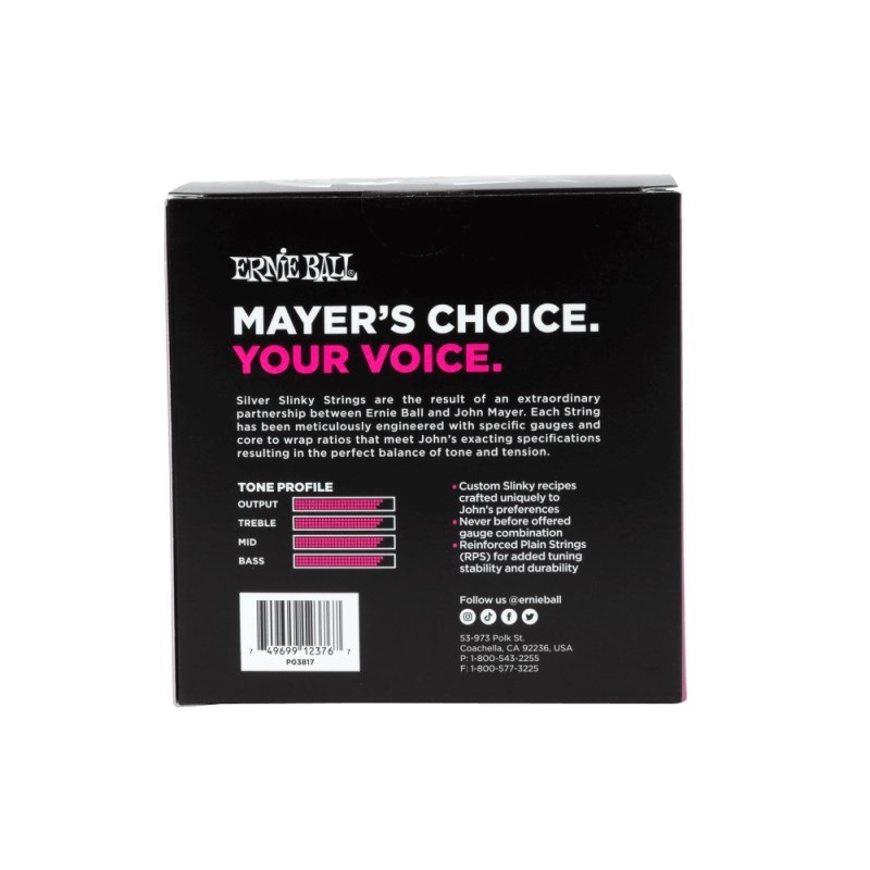 ERNIE BALL 【GW激得セール】 John Mayer Silver Slinky Signature Electric Guitar Strings 6Pack 10.5-47  [#3817] 画像2