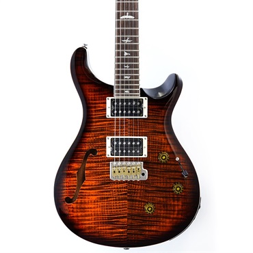 P.R.S. SE Custom 24 Semi-Hollow Piezo (Orange Tiger Smokeburst) 画像10