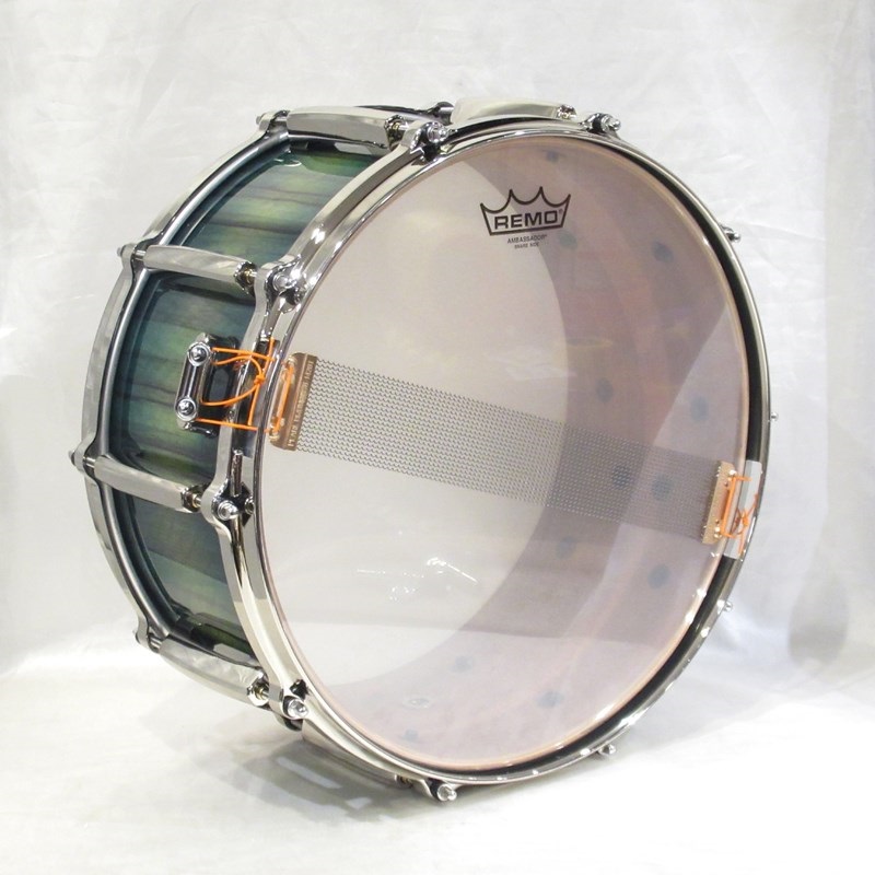 Pearl MMGC1465S/N #T6 [Masters Maple Gum 14''×5'' Snare Drum - Scuba Blue Over Black Limba w/Nickel Hardware]【Pearlファクトリーツアー2024オーダー品】 画像6