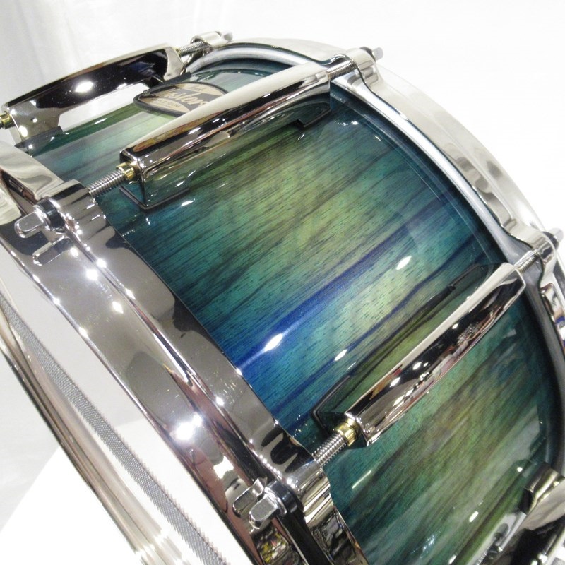 Pearl MMGC1465S/N #T6 [Masters Maple Gum 14''×5'' Snare Drum - Scuba Blue Over Black Limba w/Nickel Hardware]【Pearlファクトリーツアー2024オーダー品】 画像7