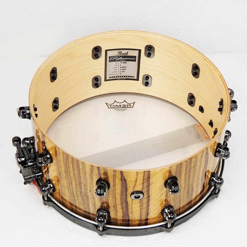 Pearl RF1C1465S/BN #T13 [Reference One 14×6.5 Snare Drum -Limited Color/Gloss Natural Black Limba]【Pearlファクトリーツアー2024オーダー品】 画像8