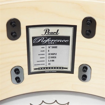 Pearl RF1C1465S/BN #T13 [Reference One 14×6.5 Snare Drum -Limited Color/Gloss Natural Black Limba]【Pearlファクトリーツアー2024オーダー品】 画像10