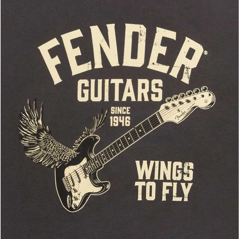 Fender USA FENDER(R) WINGS TO FLY T-SHIRT VINTAGE BLACK (M