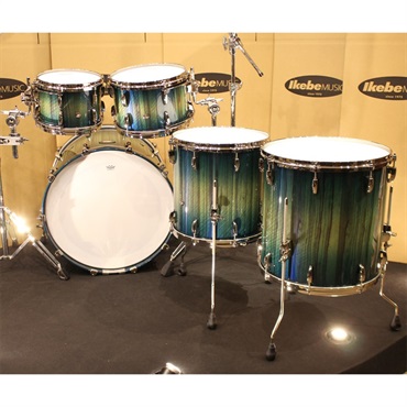 Pearl Masters Maple Gum 5pc Drum Set - Scuba Blue Over Black