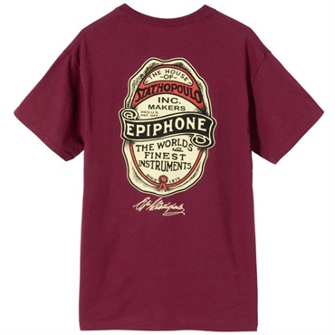 Gibson 【先取り大特価セール】 The House of Stathopoulo Tee (Maroon)， Large [EA-TEE-HOUSE-RED-LG] 画像1