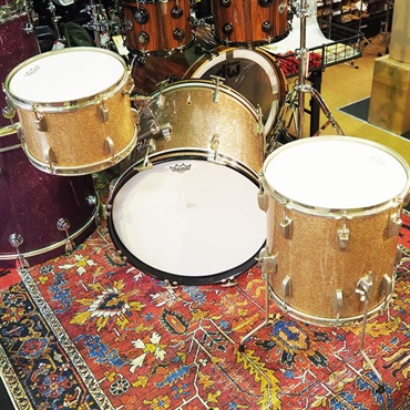 Ludwig 【創業50周年大決算SALE】VINTAGE 値下げしました！60s Down Beat 3pc Drum Kit [20x18BD，14x14FT，12x8TT/Nickel Over Brass Hoops] 画像8