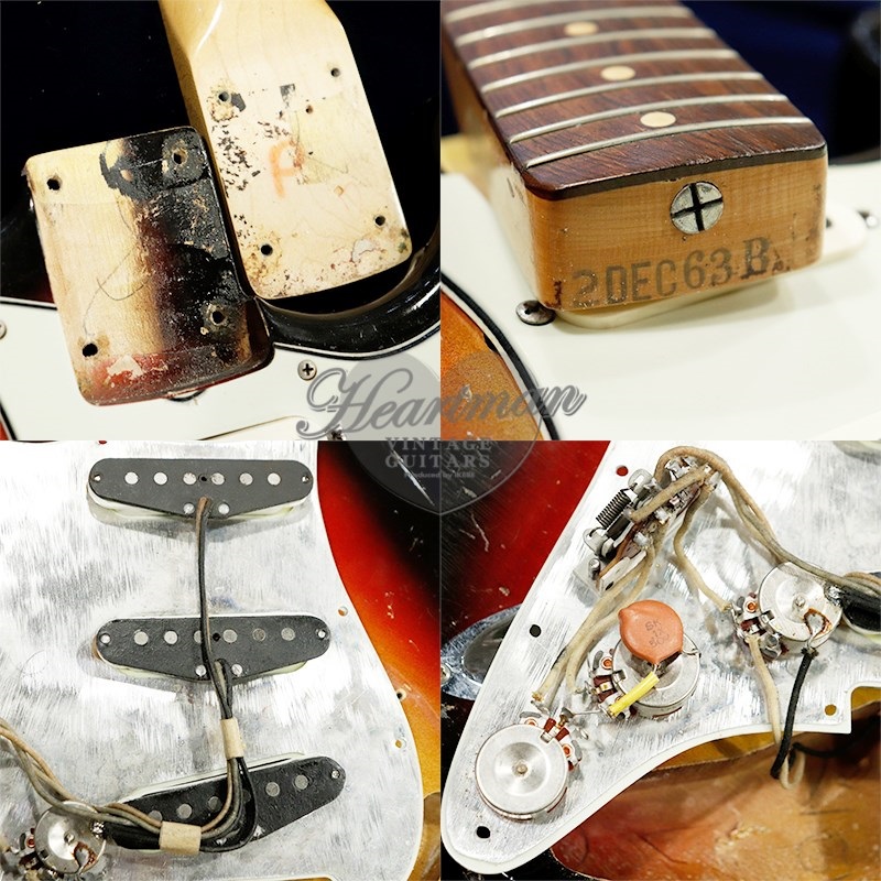 Fender USA VINTAGE Stratocaster '64 Clay Dot Sunburst/R 画像6