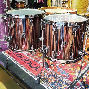 SONOR 【夏のボーナスセール】値下げしました！SQ2 System Beech Heavy 5pc Drum Kit -Ebony High Gloss- [BD22，TT10，TT12，FT14，FT16] 画像6