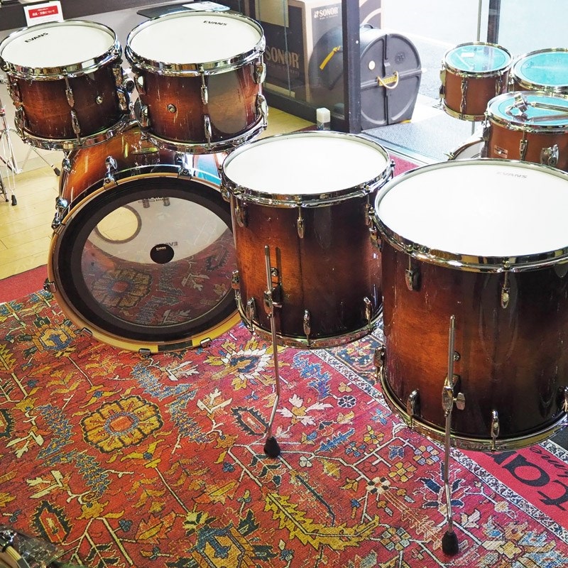 Pearl USED 中古 Session Studio Select Series 5pc Set [#314 Gloss Barnwood Brown/22BD，10TT，12TT，14FT，16FT] 画像9