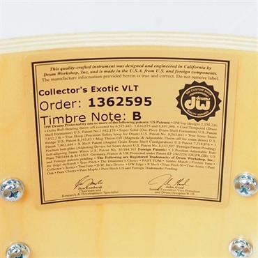 dw DRX66514SSC367 [Collector's Pure Maple Old Style VLT Shell 14×6.5 / Natural Hard Satin Over Koa] 画像10