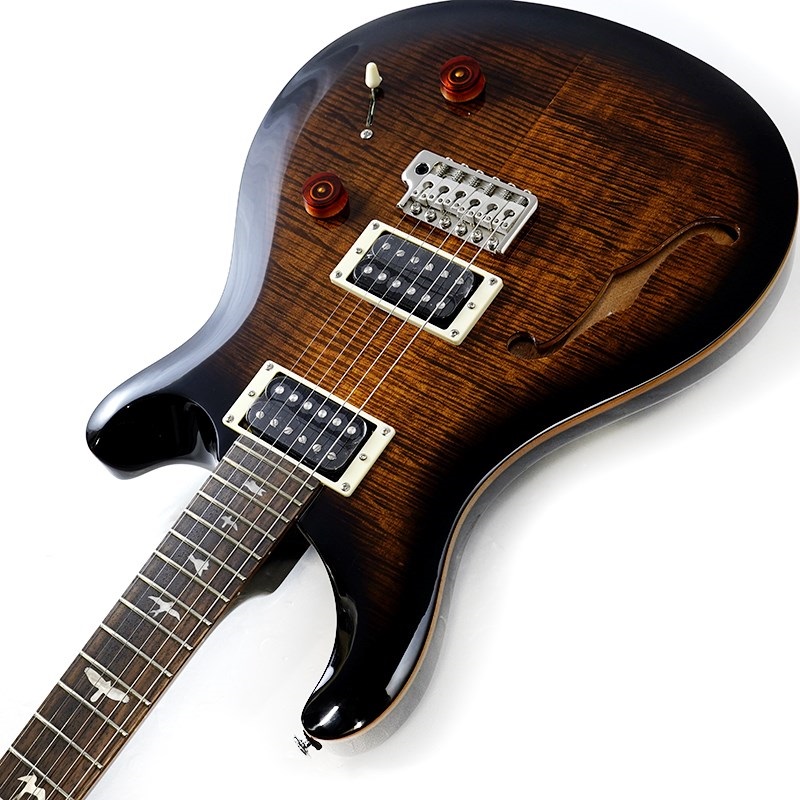 P.R.S. SE Custom 22 Semi-Hollow (Black Gold Burst) SN