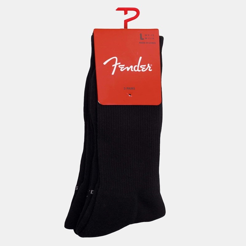 PERRI'S 【創業50周年大決算SALE】 FGA372-001-L 3ペアセット FENDER CLASSIC FENDER CREW BLACK (LARGE) 画像2