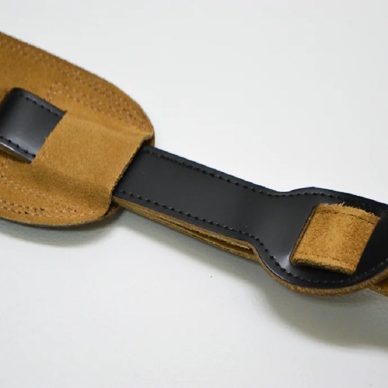 John Pearse Black Saddle Lether Guitar Strap 画像3