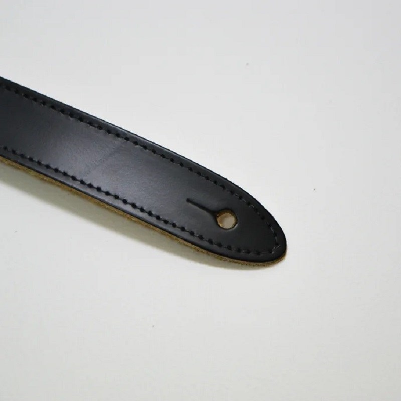 John Pearse Black Saddle Lether Guitar Strap 画像4