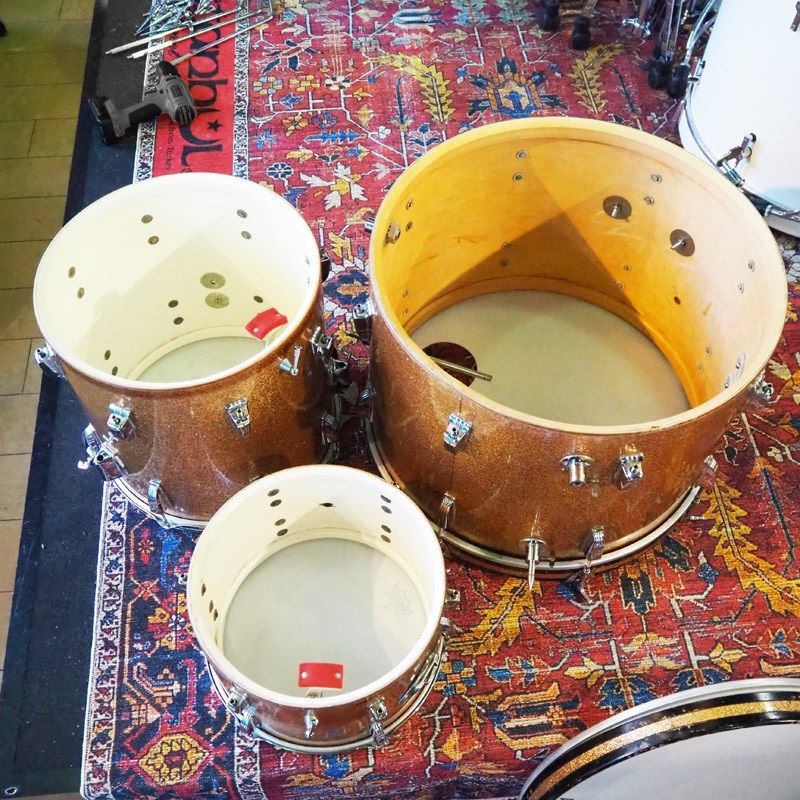 Ludwig 【創業50周年大決算SALE】VINTAGE 値下げしました！60s Down Beat 3pc Drum Kit [20x14BD，14x14FT，12x8TT] 画像8