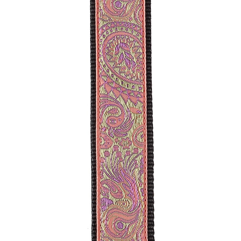 D’Addario ジャカードウクレレストラップ 15UKE03(ペイズリー、ピンク/グリーン) ダダリオ 画像2