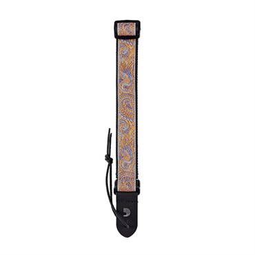 D’Addario ジャカードウクレレストラップ 15UKE05(ペイズリー、グレー/オレンジ) ダダリオ 画像1