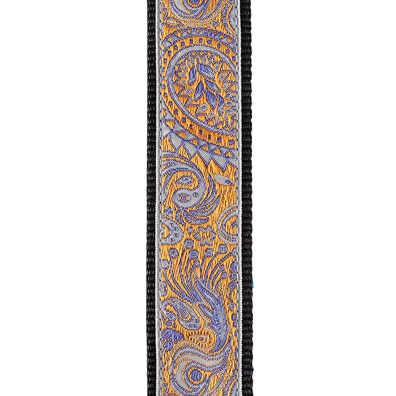 D’Addario ジャカードウクレレストラップ 15UKE05(ペイズリー、グレー/オレンジ) ダダリオ 画像2