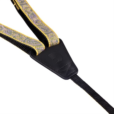 D’Addario クレードル ジャカード ウクレレ ストラップ 19UKE06(ペイズリー、黄色/紫) ダダリオ 画像2