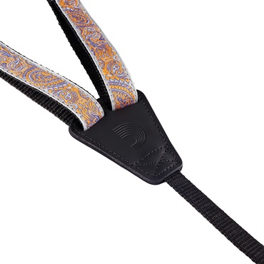 D’Addario クレードル ジャカード ウクレレ ストラップ 19UKE07(ペイズリー、グレー/オレンジ) ダダリオ 画像2