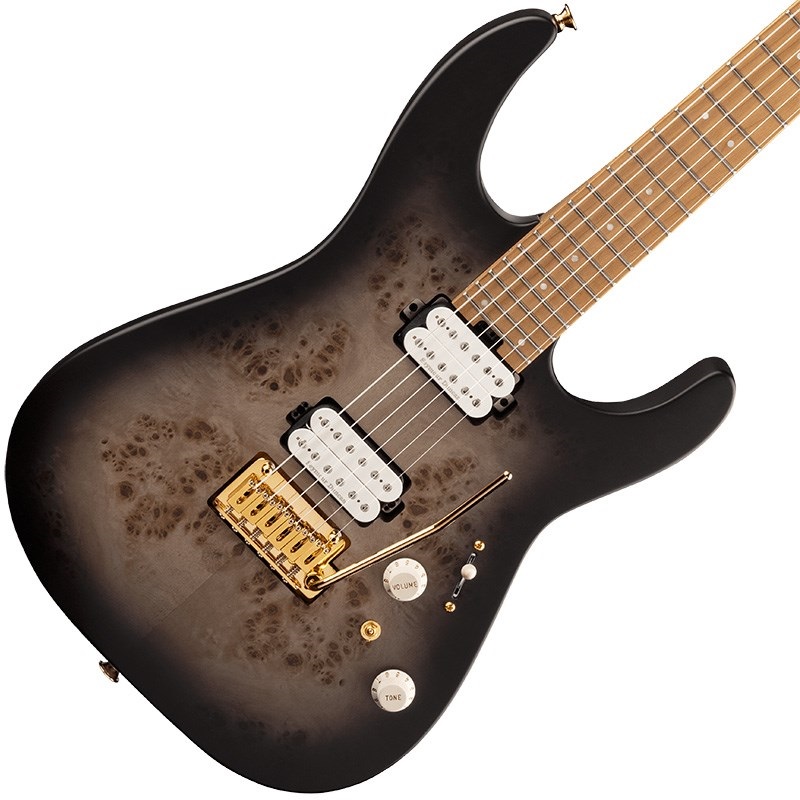 Charvel Pro-Mod DK24 HH 2PT CM Poplar Burl (Transparent Black
