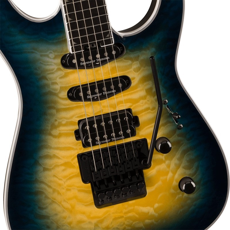 Jackson Pro Plus Series Soloist SLA3Q (Amber Blue Burst/Ebony) 画像3