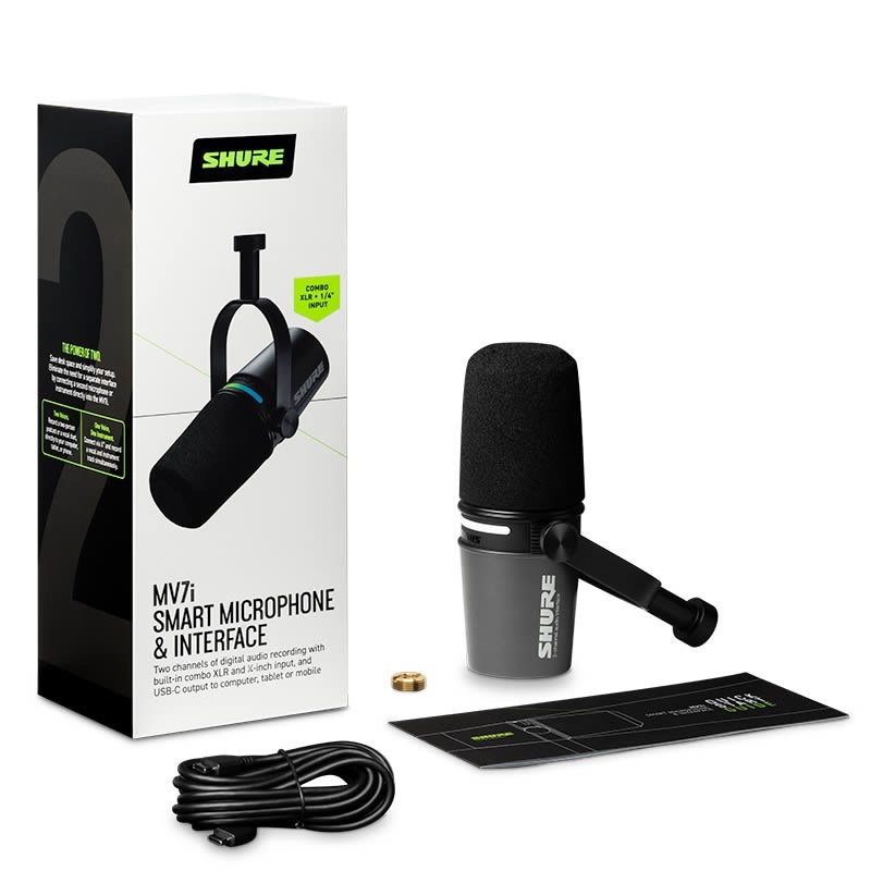 SHURE 【GW激得セール】MV7i(USB-C接続対応ダイナミック型USBマイク・XLR入力対応オーディオインターフェイス)(MV7I-J)(シュア) 画像4