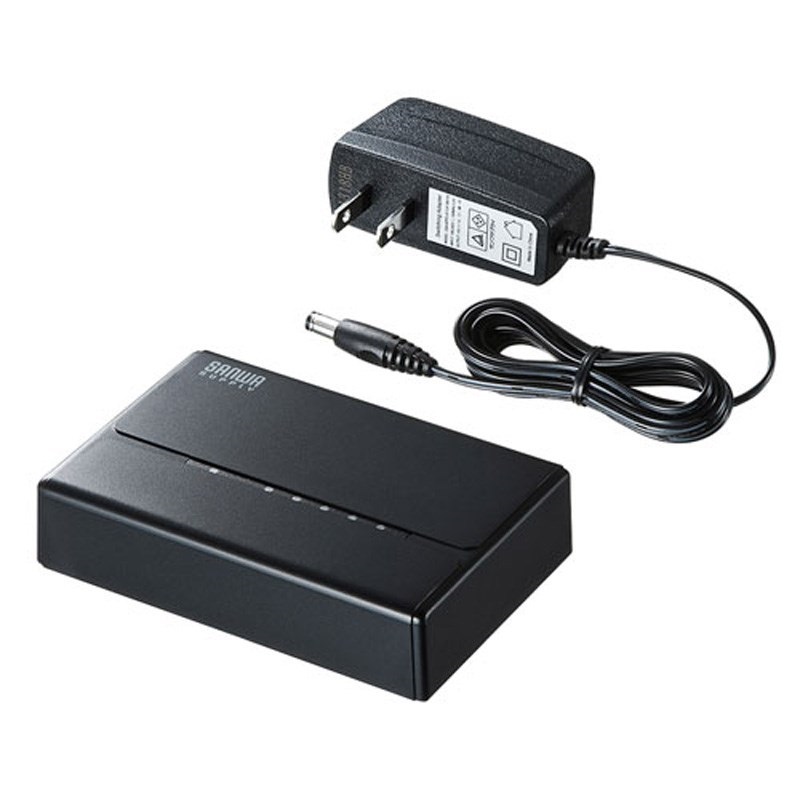 SANWA SUPPLY LAN-SWHP501BK (スイッチングハブ)(サンワサプライ) 画像4