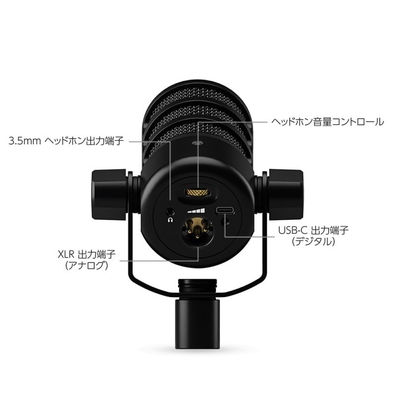 RODE PodMic(ブラック)(ロード)(USBダイナミックマイクロフォン)(USB-C搭載) 画像4