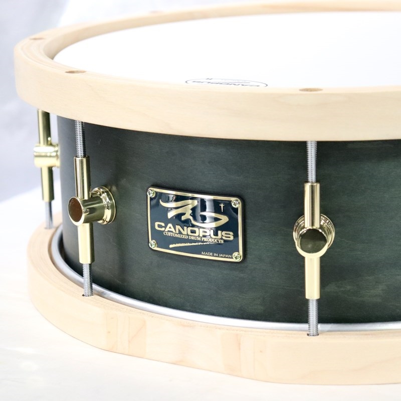 CANOPUS MO-1455WH [MO Snare Drum 14''×5.5'' w/WoodHoop - Black Olive Oil] 画像1